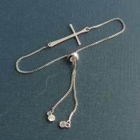 Titanium Steel Bracelet & Bangle, Cross, Vacuum Ion Plating, Unisex Approx 18 cm 