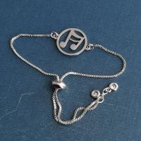 Titanium Steel Bracelet & Bangle, Music Note, Vacuum Ion Plating, Unisex & hollow Approx 18 cm 