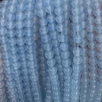 Aquamarin Perlen, rund, poliert, DIY, 6mm, Länge:ca. 14.17 ZollInch, verkauft von Strang