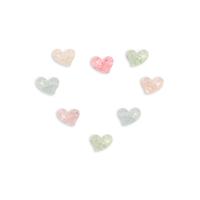 Perles se fissurer acryliques, Acrylique, coeur, DIY, couleurs mélangées Vendu par sac