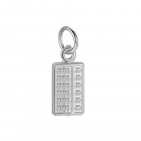Sterling Silver Pendants, 925 Sterling Silver, Abacus, plated 