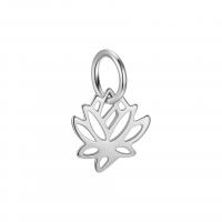 Sterling Silver Flower Pendants, 925 Sterling Silver, plated, hollow 