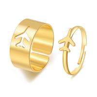 Couple Finger Rings, Zinc Alloy, plated, 2 pieces & Adjustable & open & for woman 18-23mm 