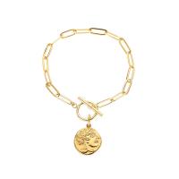 Brass Bracelets, 18K gold plated, for woman Approx 6.69 Inch 