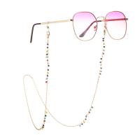 Brass Glasses Chain, with Seedbead, for woman, multi-colored, 800mm 