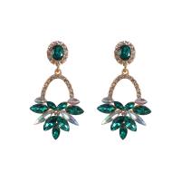 Zinc Alloy Rhinestone Drop Earring, plated, fashion jewelry & for woman & with rhinestone 