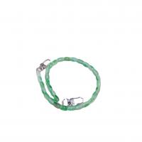 Bag Straps, Green Jade, with Zinc Alloy, barrel, silver color plated, DIY, green Approx 48.5 cm 