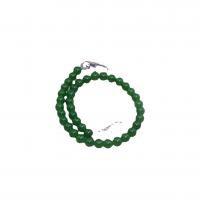 Bag Straps, Green Calcedony, with Zinc Alloy, Round, silver color plated, DIY, green, 10mm Approx 48.5 cm 
