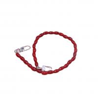 Bag Straps, Carnelian, with Zinc Alloy, barrel, silver color plated, DIY, red Approx 48.5 cm 