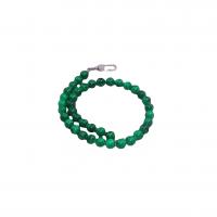 Bag Straps, Pale Brown Jade, with Zinc Alloy, Round, silver color plated, DIY, deep green, 10mm Approx 48.5 cm 