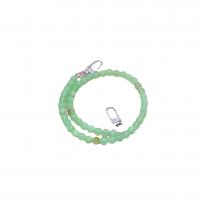 Bag Straps, Chalcedony, with Zinc Alloy, Round, silver color plated, DIY, light green, 8mm Approx 48.5 cm 