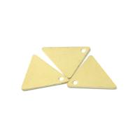 Colgantes de la joyería de cobre amarillo, metal, Triángulo, chapado en color dorado, Bricolaje, dorado, 11.5x13mm, Vendido por UD
