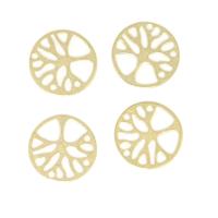 Полой латунной подвески, Латунь, Круглая, плакирован золотом, DIY & отверстие, Золотой, 12mm, продается PC