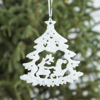 plastique PVC Décoration d’arbre de Noël, avec Paillettes, Forme différente pour le choix & Bijoux de Noël, plus de couleurs à choisir, Vendu par PC