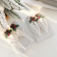 plastique PVC Décoration d’arbre de Noël, conque, Bijoux de Noël & normes différentes pour le choix, blanc Vendu par sac