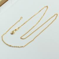 Brass Chain Necklace, plated, DIY 1.5mm Approx 17.71 Inch 