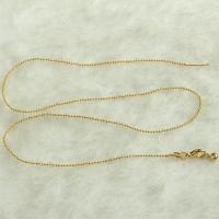 Brass Chain Necklace, 14K gold plated, DIY & ball chain, 10mm Approx 17.71 Inch 