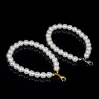 ABS Plastic Pearl Cellphone Lanyard, with Zinc Alloy, plated, for woman 8mm Approx 10 cm 