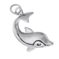 Stainless Steel Animal Pendants, 316 Stainless Steel, Dolphin, DIY, original color Approx 4mm 