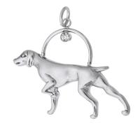 Stainless Steel Animal Pendants, 316 Stainless Steel, Dog, DIY, original color Approx 4mm 
