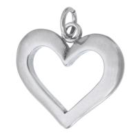 pendentifs de cœur en inox , Acier inoxydable 316, coeur, DIY & creux, couleur originale Environ 4mm, Vendu par PC