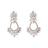 Zinc Alloy Rhinestone Drop Earring, plated, fashion jewelry & for woman & with rhinestone 