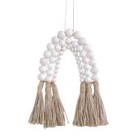 Hanging Ornaments, Wood, with Linen 
