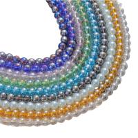 Round Crystal Beads, plated, random style & DIY, mixed colors, 8mm, Approx 