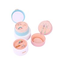 Plastic Ring Box, with Velveteen, Double Layer & durable 