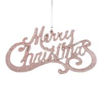PVC Plastic Christmas Tree Decoration, with Sequins, Alphabet Letter & Christmas jewelry 