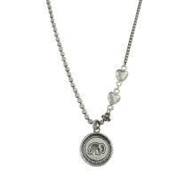 Ожерелье ручной латунные, Латунь, с 1.97inch наполнитель цепи, ювелирные изделия моды & Женский, длина:Приблизительно 16.93 дюймовый, продается PC