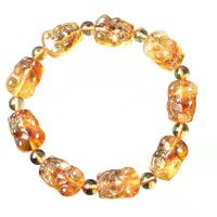 perles de citrine bracelet, bête sauvage Fabuleuse, unisexe & normes différentes pour le choix, Jaune Environ 18 cm, Vendu par PC