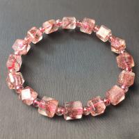 Super Seven Crystal Bracelet, Square & for woman, pink Approx 18 cm 
