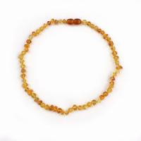 Имитированная Янтарная ожерелье, янтарь, Комкообразная форма, для детей, Много цветов для выбора, 6-10mm, длина:Приблизительно 32 см, продается PC