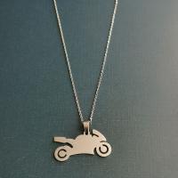 Titanium Steel Jewelry Necklace, Motorcycle, Vacuum Ion Plating, Unisex 