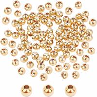 CCB Plastic Beads, Copper Coated Plastic, plated, DIY, golden, 6mm 