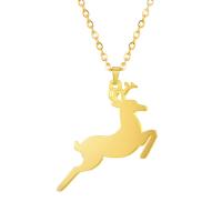 Stainless Steel Jewelry Necklace, 304 Stainless Steel, Deer, Vacuum Ion Plating, fashion jewelry & for woman Approx 17.72 Inch 