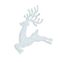 Plastic Christmas Tree Decoration, with Sequins, Christmas Reindeer, Christmas jewelry 
