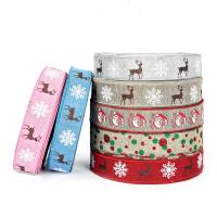 Toile de lin Ruban coloré, impression, DIY & Bijoux de Noël, plus de couleurs à choisir, 50mm Vendu par bobine