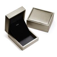 Jewelry Gift Box, PU Leather, with Plastic, Square, dustproof, golden 