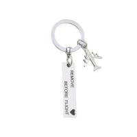 Edelstahl Schlüssel Verschluss, 201 Edelstahl, unisex & mit Brief Muster, keine, 75mm, verkauft von PC