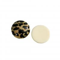 Resina de la manera Cabujones, Bricolaje & diverso tamaño para la opción & patrón de leopardo, beige, Vendido por UD