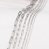 Stainless Steel Oval Chain, 304 Stainless Steel, polished original color 