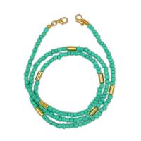 Seedbead Mask Chain Holder, with Zinc Alloy, plated, Unisex 650mm 