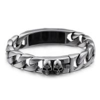 Titanium Steel Bracelet, for man, original color, 15mm Approx 8.66 Inch 