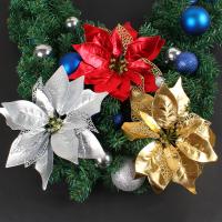 Plastic Christmas Tree Decoration, Flower, Christmas Design 