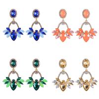 Zinc Alloy Rhinestone Drop Earring, plated, fashion jewelry & for woman & with rhinestone 