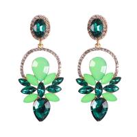 Zinc Alloy Rhinestone Drop Earring, plated, fashion jewelry & for woman & with rhinestone 