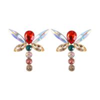 Zinc Alloy Rhinestone Drop Earring, fashion jewelry & for woman & with rhinestone 