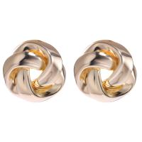 Zinc Alloy Stud Earring, stoving varnish, fashion jewelry & for woman, multi-colored 